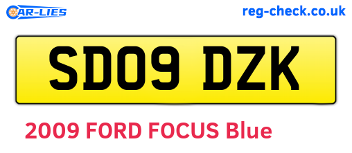 SD09DZK are the vehicle registration plates.
