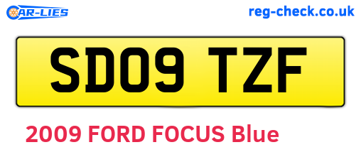 SD09TZF are the vehicle registration plates.