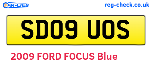 SD09UOS are the vehicle registration plates.