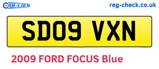 SD09VXN are the vehicle registration plates.