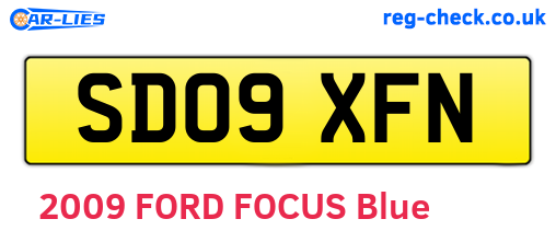 SD09XFN are the vehicle registration plates.