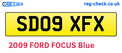 SD09XFX are the vehicle registration plates.