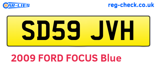 SD59JVH are the vehicle registration plates.