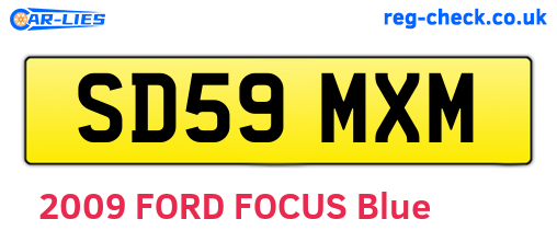SD59MXM are the vehicle registration plates.