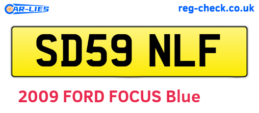 SD59NLF are the vehicle registration plates.