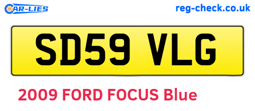 SD59VLG are the vehicle registration plates.