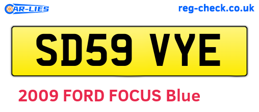 SD59VYE are the vehicle registration plates.