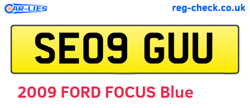 SE09GUU are the vehicle registration plates.