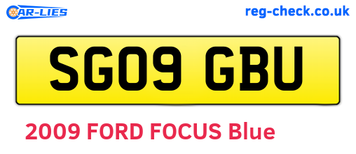 SG09GBU are the vehicle registration plates.