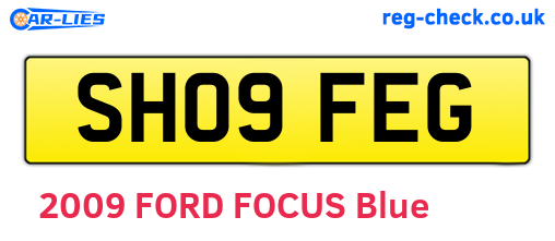 SH09FEG are the vehicle registration plates.