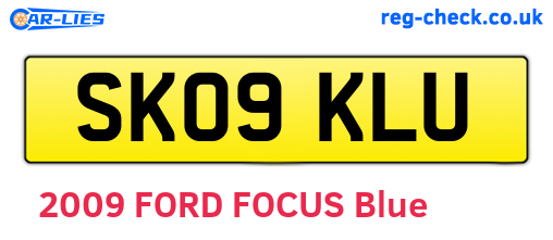 SK09KLU are the vehicle registration plates.