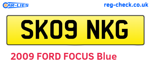 SK09NKG are the vehicle registration plates.