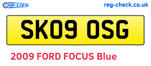 SK09OSG are the vehicle registration plates.