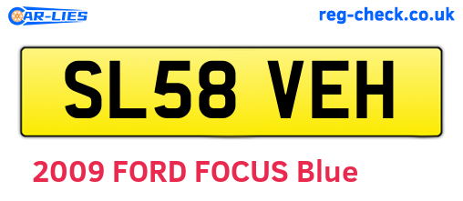 SL58VEH are the vehicle registration plates.