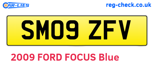 SM09ZFV are the vehicle registration plates.