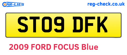 ST09DFK are the vehicle registration plates.
