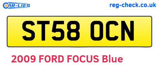 ST58OCN are the vehicle registration plates.