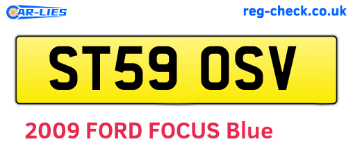 ST59OSV are the vehicle registration plates.