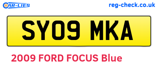 SY09MKA are the vehicle registration plates.