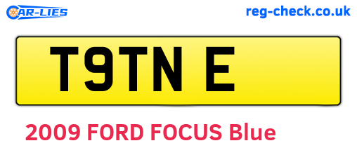 T9TNE are the vehicle registration plates.