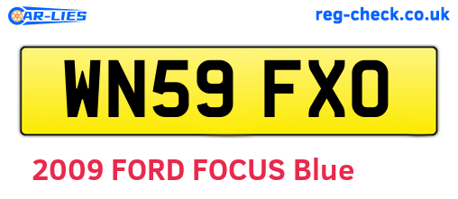 WN59FXO are the vehicle registration plates.