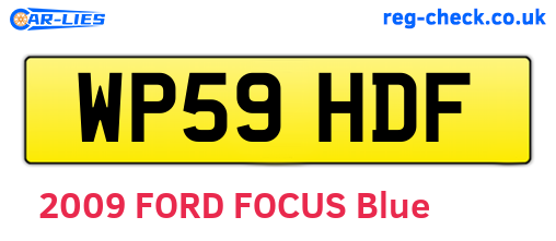 WP59HDF are the vehicle registration plates.
