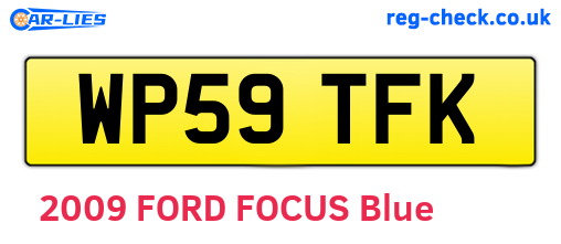 WP59TFK are the vehicle registration plates.