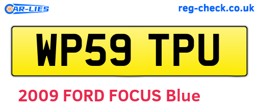 WP59TPU are the vehicle registration plates.