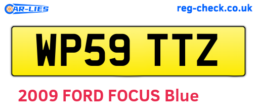 WP59TTZ are the vehicle registration plates.