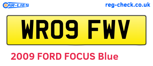 WR09FWV are the vehicle registration plates.