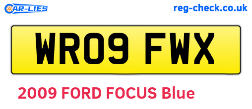 WR09FWX are the vehicle registration plates.