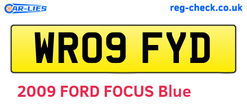 WR09FYD are the vehicle registration plates.