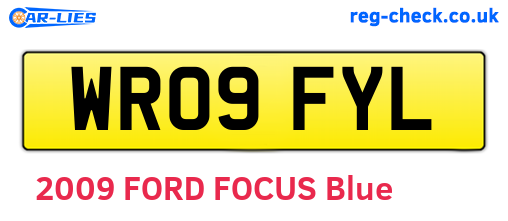 WR09FYL are the vehicle registration plates.