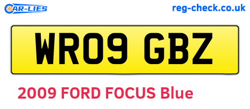 WR09GBZ are the vehicle registration plates.