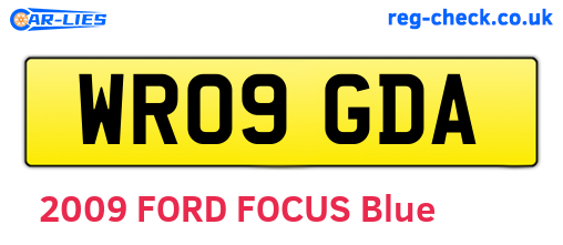 WR09GDA are the vehicle registration plates.