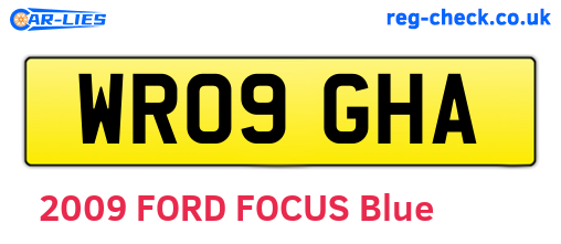 WR09GHA are the vehicle registration plates.