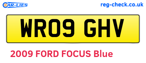 WR09GHV are the vehicle registration plates.