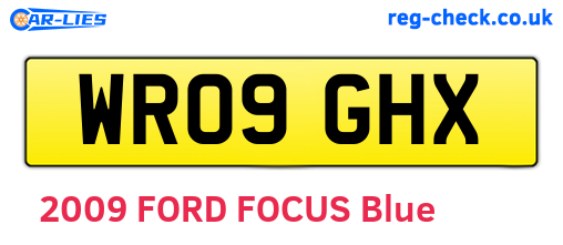 WR09GHX are the vehicle registration plates.