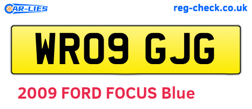 WR09GJG are the vehicle registration plates.