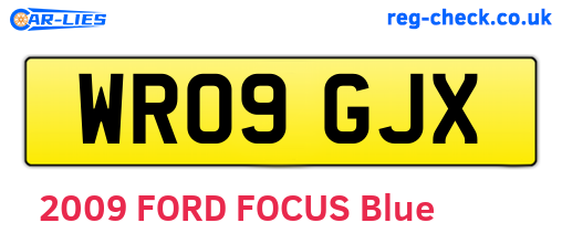 WR09GJX are the vehicle registration plates.