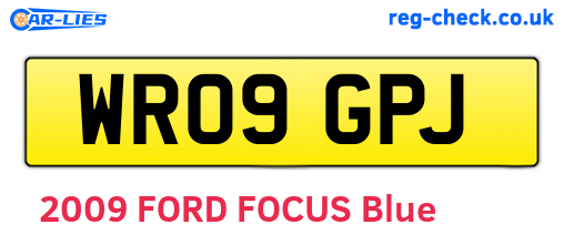 WR09GPJ are the vehicle registration plates.