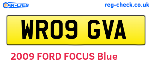 WR09GVA are the vehicle registration plates.