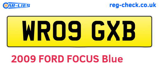 WR09GXB are the vehicle registration plates.