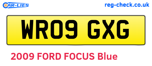 WR09GXG are the vehicle registration plates.