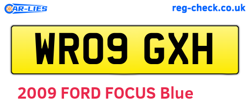 WR09GXH are the vehicle registration plates.