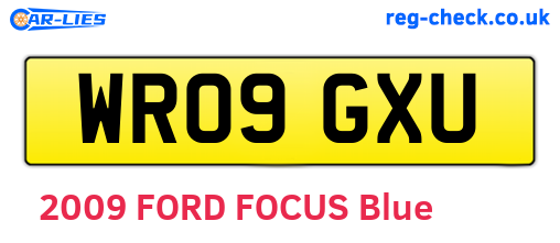 WR09GXU are the vehicle registration plates.