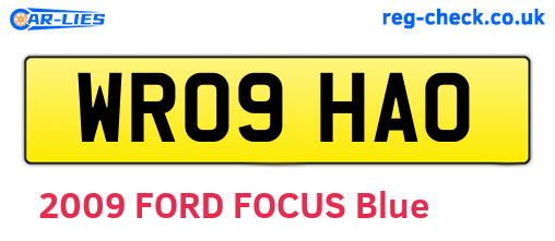 WR09HAO are the vehicle registration plates.