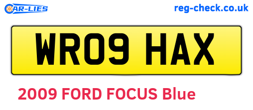 WR09HAX are the vehicle registration plates.