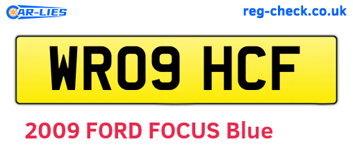WR09HCF are the vehicle registration plates.