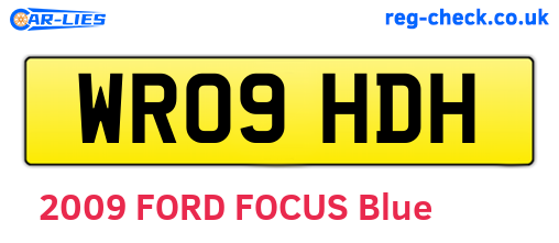 WR09HDH are the vehicle registration plates.